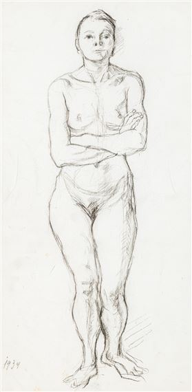 Stehender weiblicher Akt