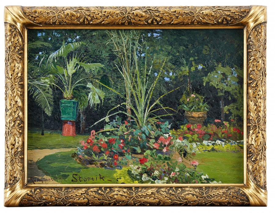 Lotten Rönquist | Blomstrande trädgård - Storvik (1899) | MutualArt