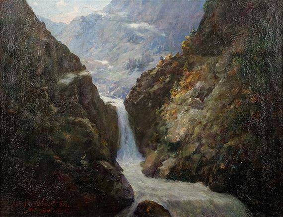 Wodospad w Roztoce by Alexander Mroczkowski, 1922