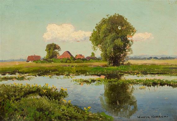 Pejzaż z kaczeńcami by Wiktor Korecki