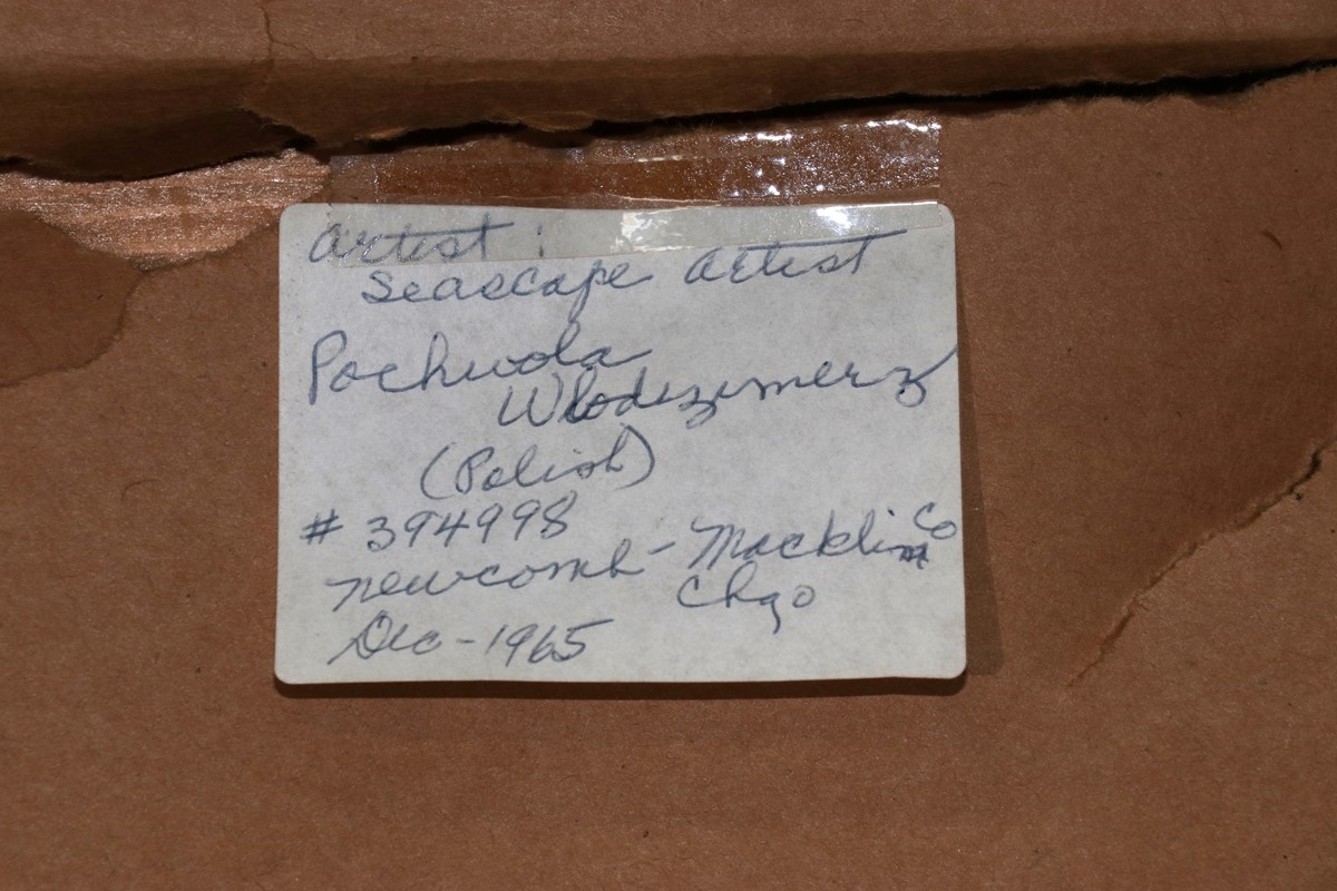 Artwork by Wlodizimerz Pochwola, SEASCAPE, Made of OIL ON CANVAS