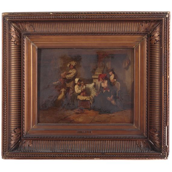 Interior with Figures by Alexandre-Marie Guillemin