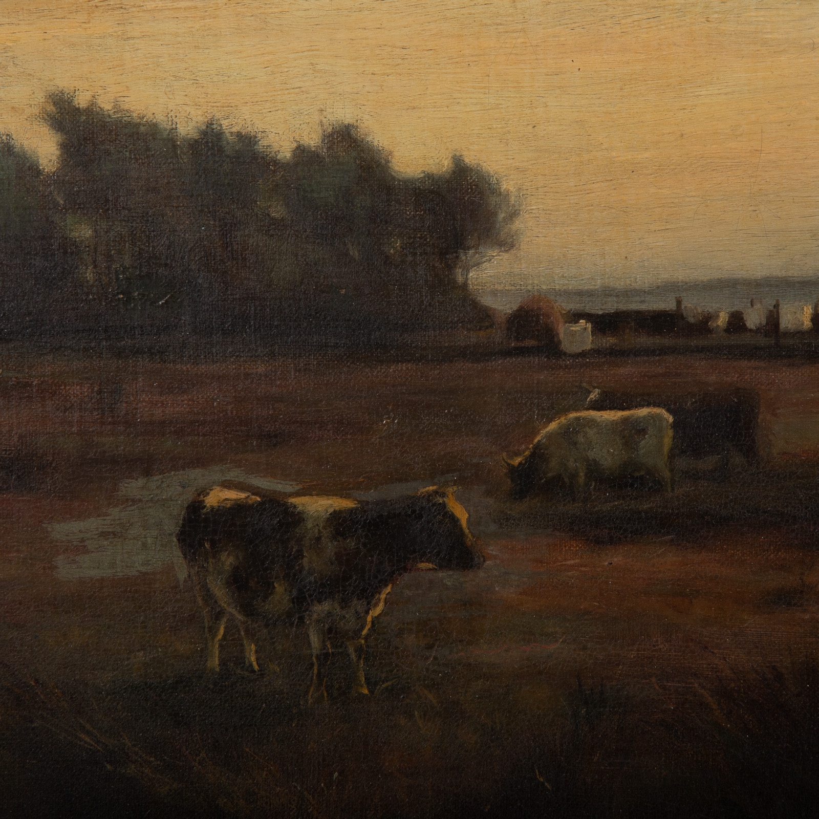 Artwork by James Scott Kinnear, "Morning on the Banks of Barry", Made of Oil on panel