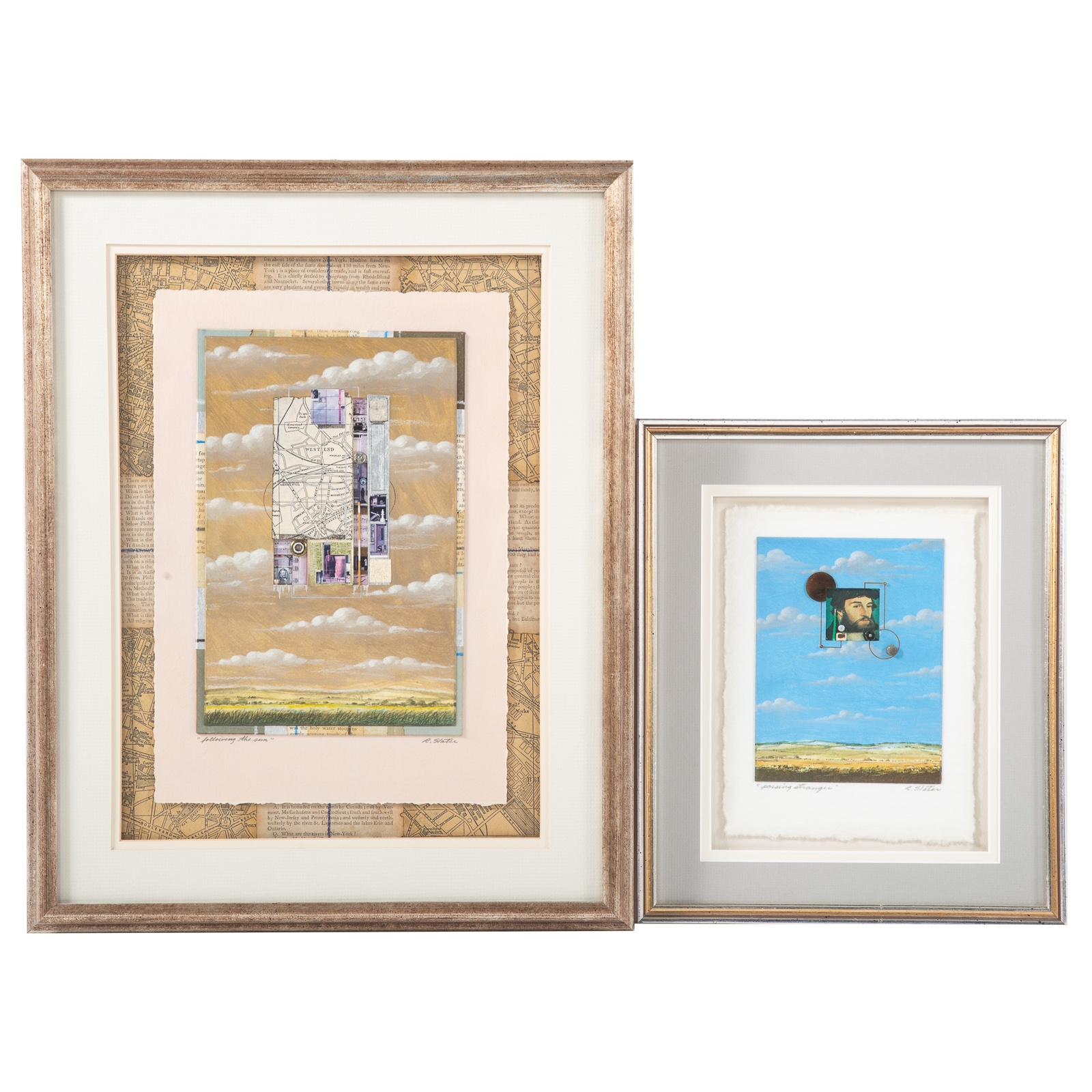 Roderick Slater | Two Mixed Media Collages | MutualArt