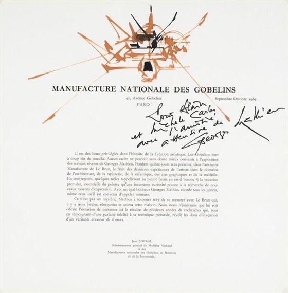 Mathieu, Georges | 999 Artworks | MutualArt