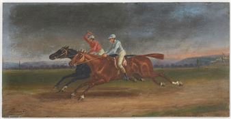 Arrivée de course - Auguste Sebastien Benard