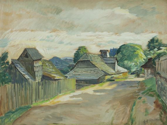 POHLED DO VESNICE by Antonín Hudeček, 1925
