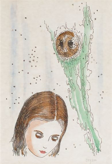 DÍVKA SE SOVOU by Toyen