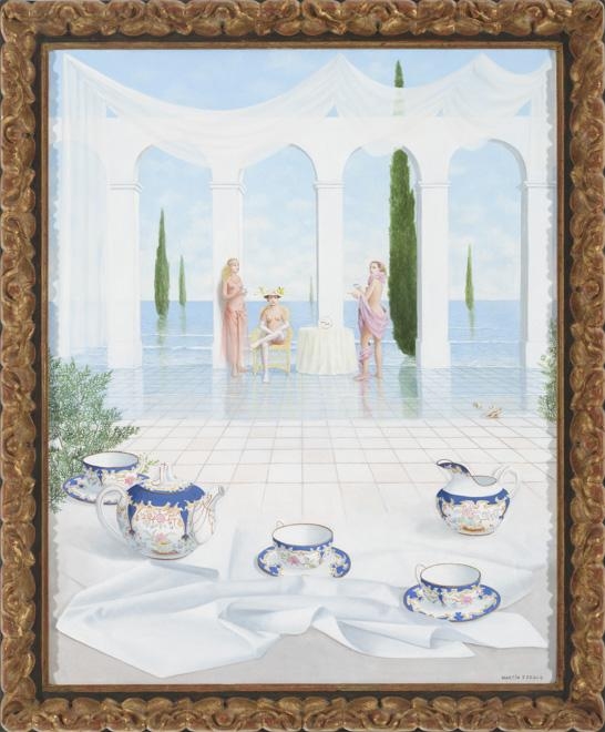 Artwork by Martín Zerolo Valderrama, Té con vistas, Made of oil on canvas