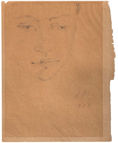 Testa di giovane by Filippo de Pisis, 1939