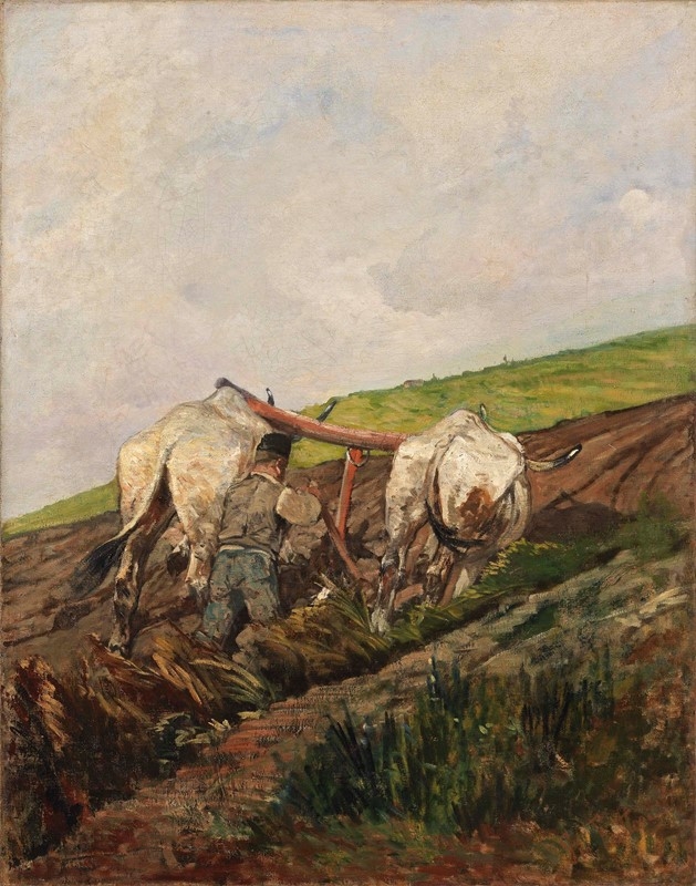 L'ARATURA by Giovanni Fattori, ca 1882