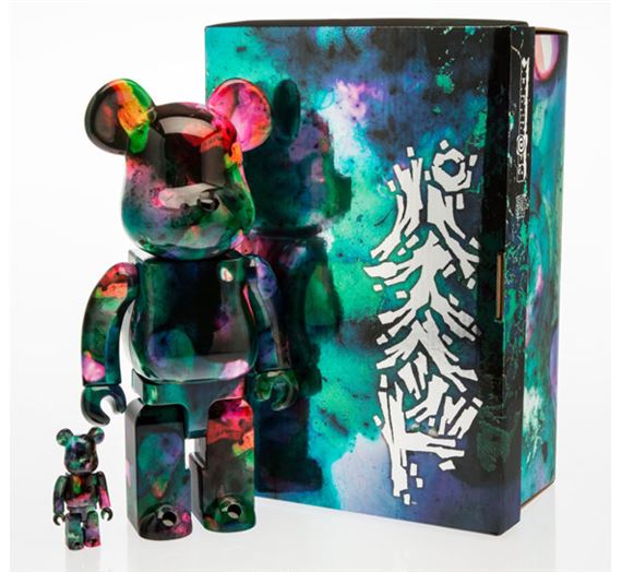 Artwork by Be@rbrick , Rainbow Marble 400%, Made of Painted cast resin