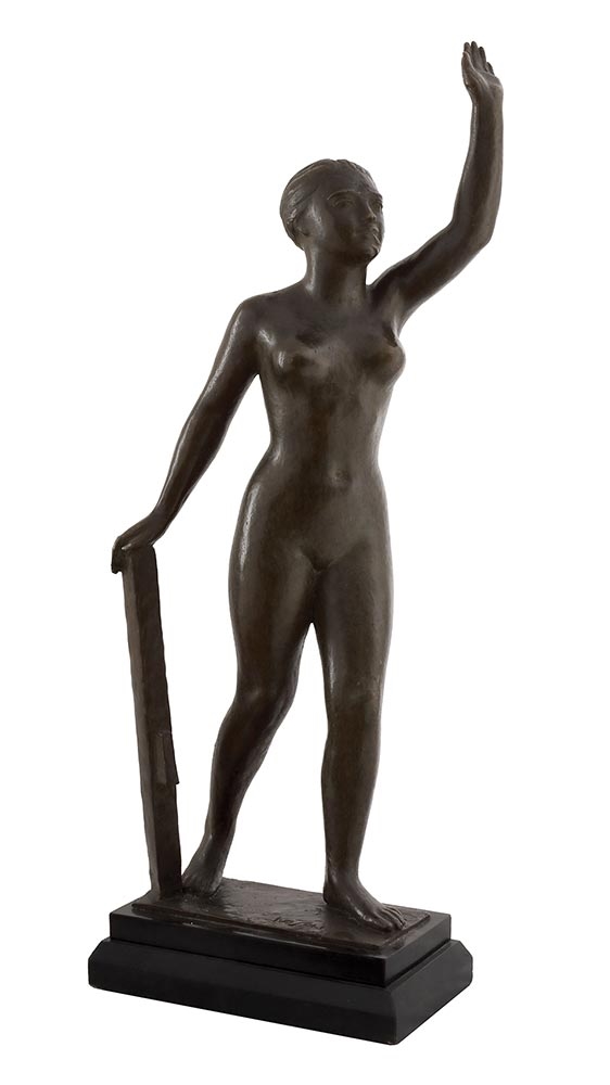 Artwork by Ivo Soli, Roman salute, Made of Bronze sculpture