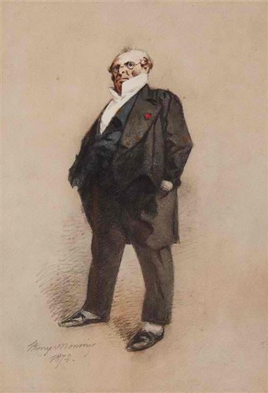 Autoportait by Henry Monnier, 1872