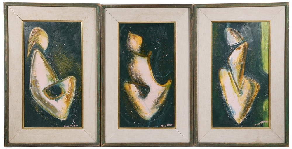 Chris Ritter | Triptych of Abstract Feminine Forms | MutualArt
