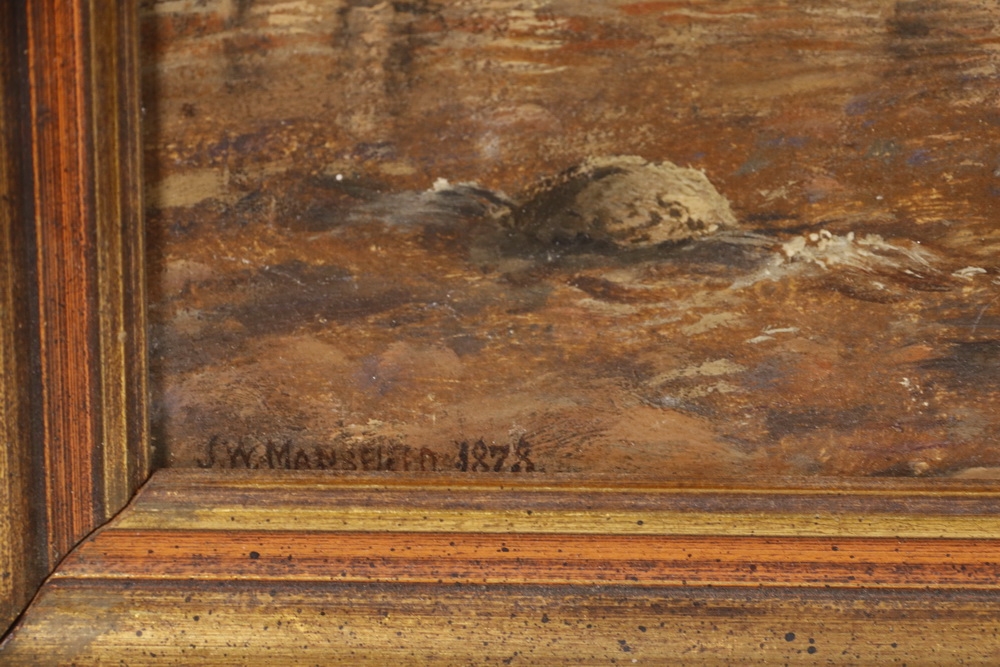 Artwork by John Worthington Mansfield, Upland Colonial Home, Made of oil on canvas