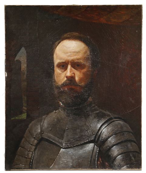 Portrait of a Knight in Armor by John Worthington Mansfield