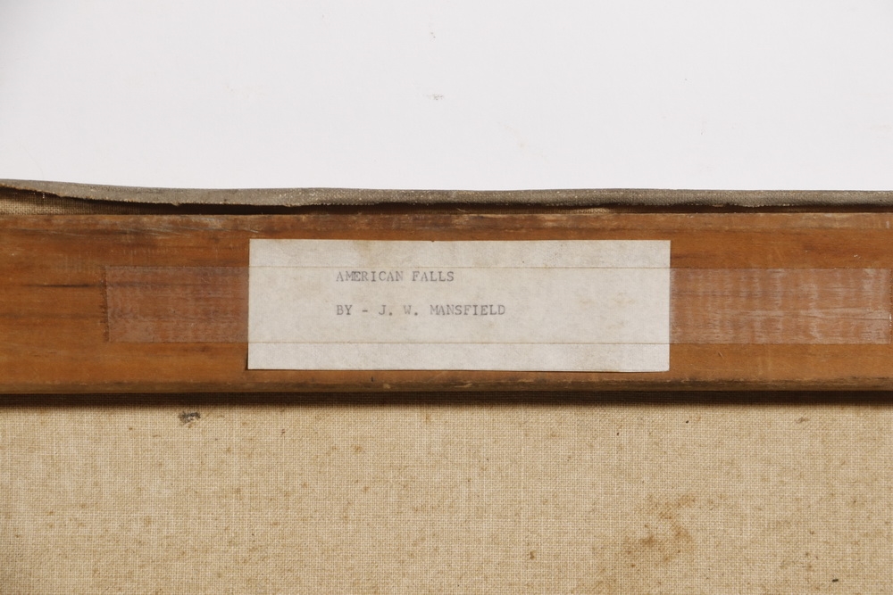 Artwork by John Worthington Mansfield, Two Works: Views of Niagara Falls: "American Falls" and the New Bridge, Made of oil on canvas