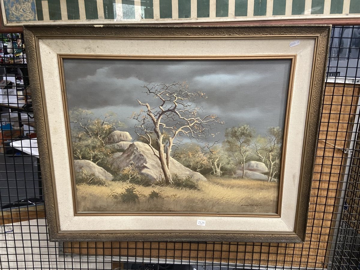 Eric Forlee | Eric Forlee, Landscape, 1984, oil on canvas on board, 84 ...