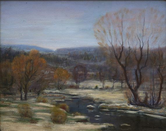 Fall Landscape by Leonard Ochtman