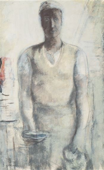 Kobieta w kuchni by Leopold Gottlieb