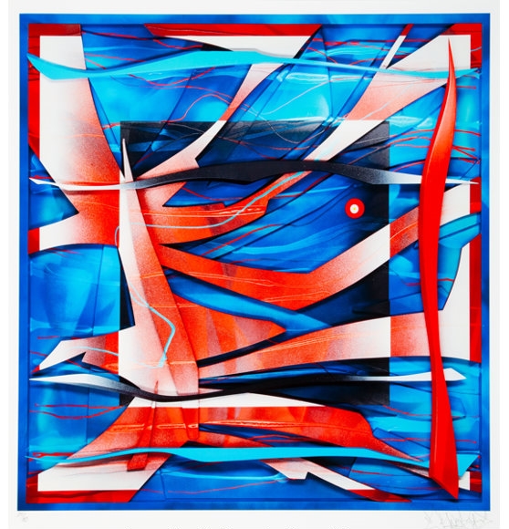Artwork by KWEST, Praxis of Confusion (Blue), Made of Archival pigment print in colors on Fine Art paper