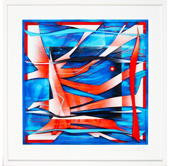 Artwork by KWEST, Praxis of Confusion (Blue), Made of Archival pigment print in colors on Fine Art paper