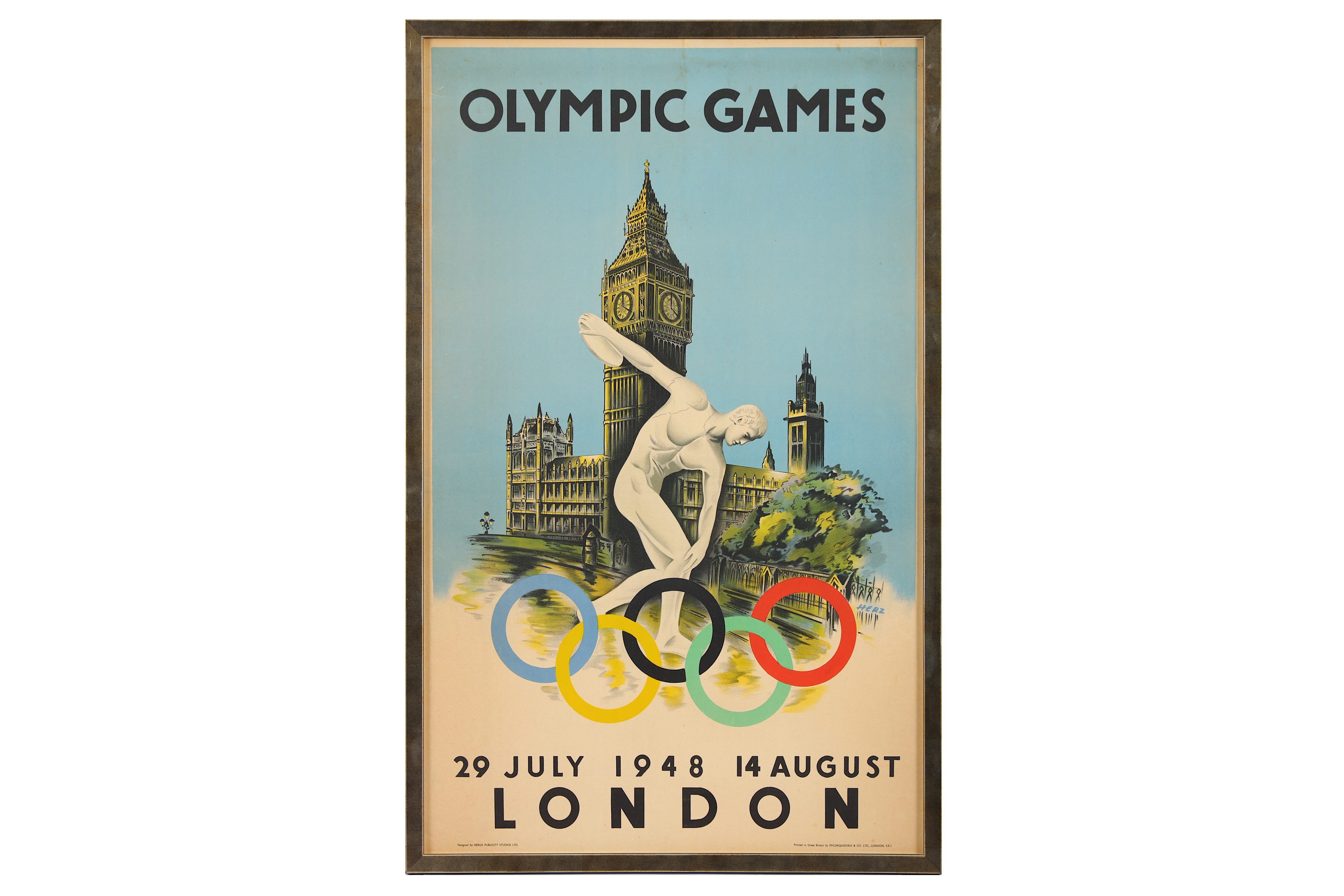 Walter Herz | An official poster for the 1948 Olympic Games (1948 ...
