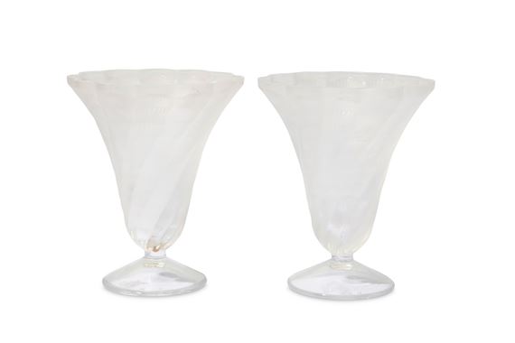 A pair of 'Lucie' ice cream glasses or vases by René Lalique