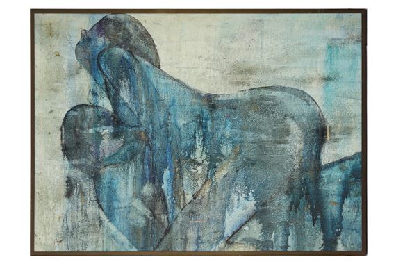 Reclining figures by Gerard Voet, dated 1982