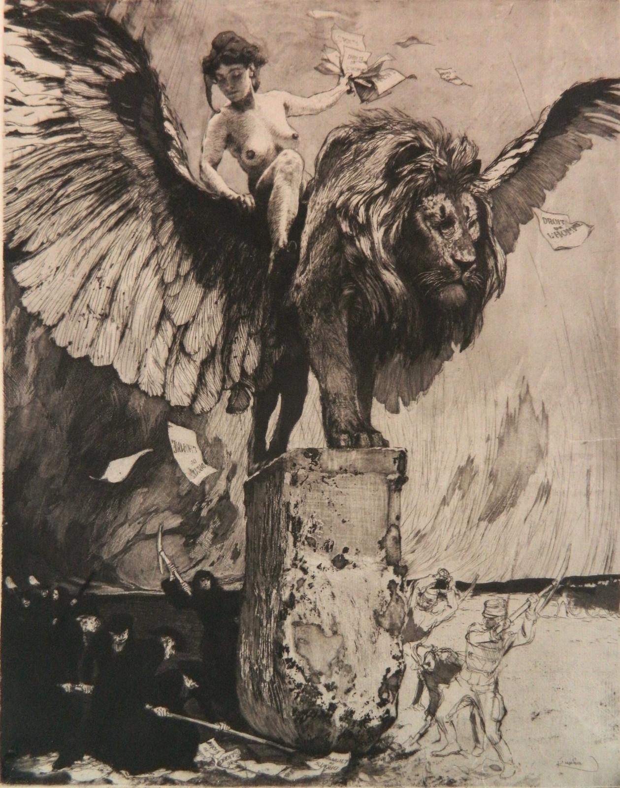 Artwork by František Kupka, Droits de L'Homme, Made of etching and aquatint