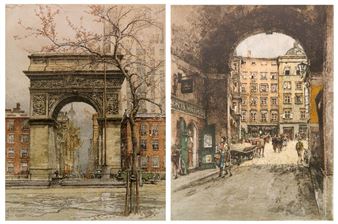 Two works: The Arch; Street Scene - Tanna & Robert Kasimir