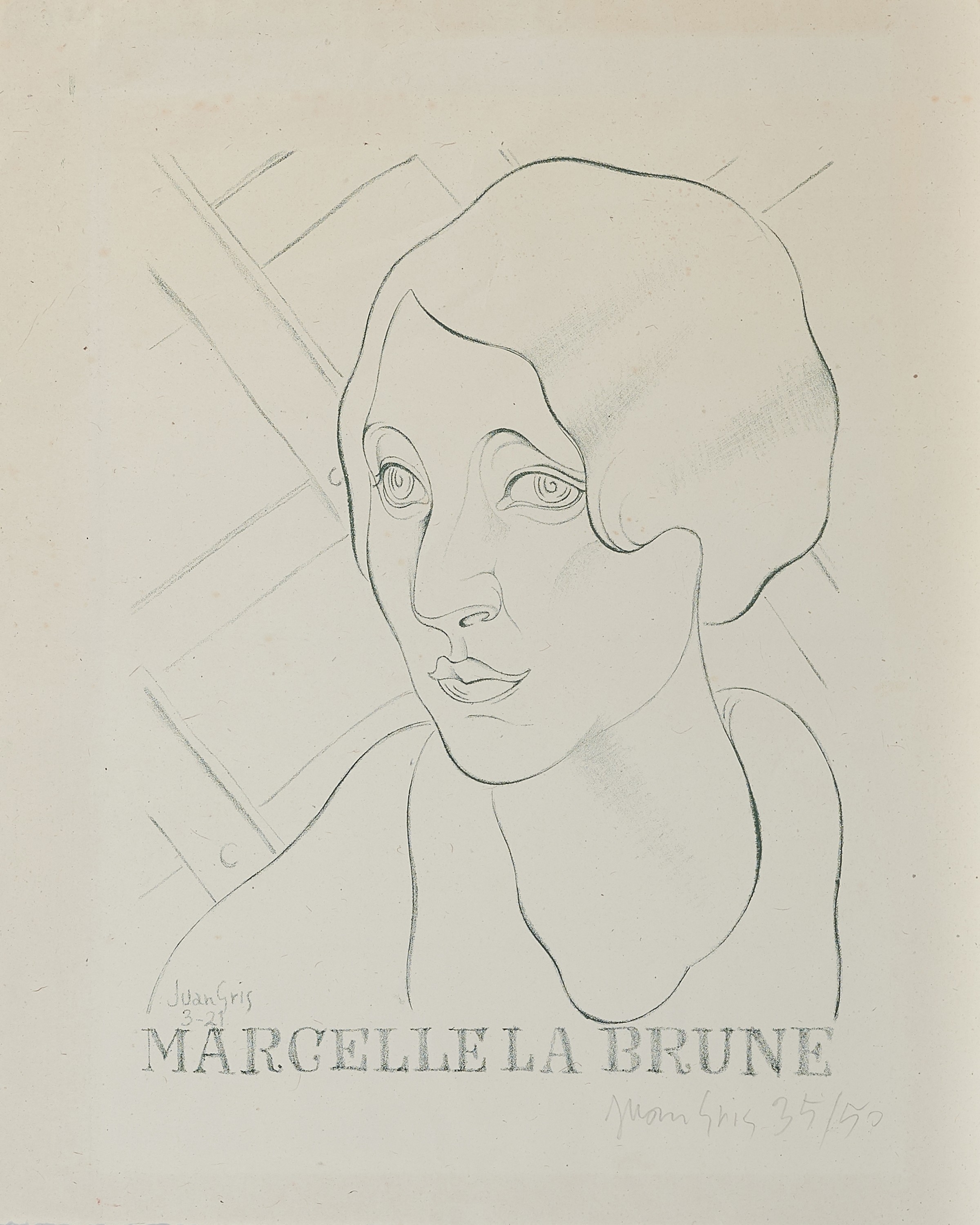 Artwork by Juan Gris, Margellee la Brune, Made of Colour lithograph on thin paper