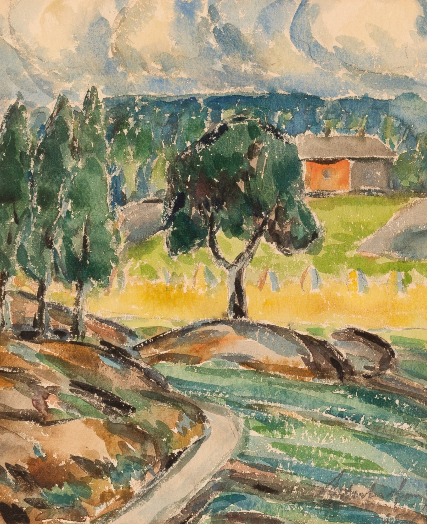 Maisema by Anton Lindforss, 1926