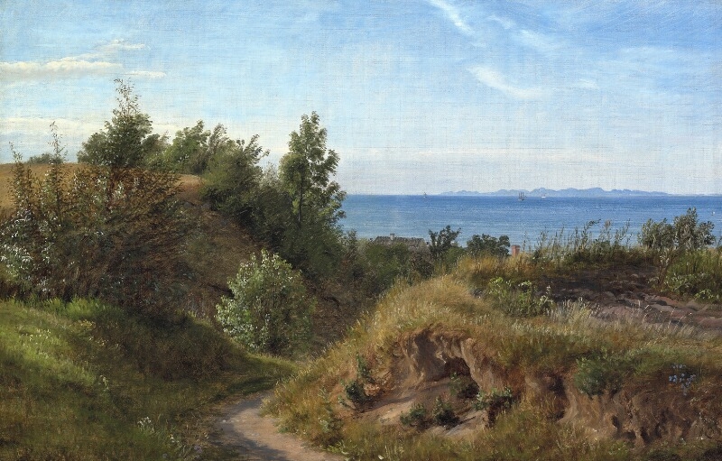 Artwork by Peter Christian Thamsen Skovgaard, A Danish coast, summer, Made of Oil on canvas