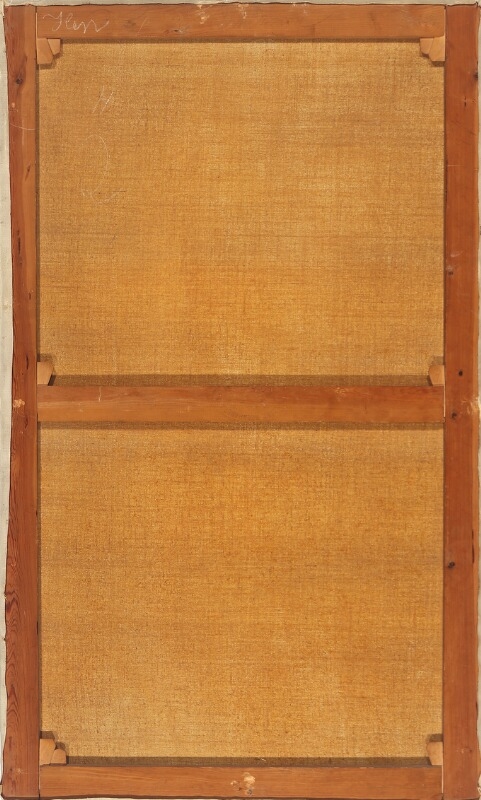 Artwork by Helmer MasOlle, Portrait of Aina standing with a red bow in her hair, Made of Oil on canvas