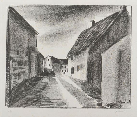 Rue à Hérouville by Maurice de Vlaminck, 1921