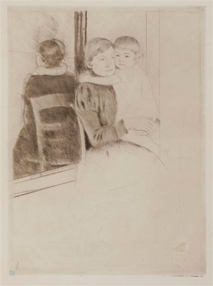 The Mirror (Mère et enfant à la glace) by Mary Cassatt, 1891