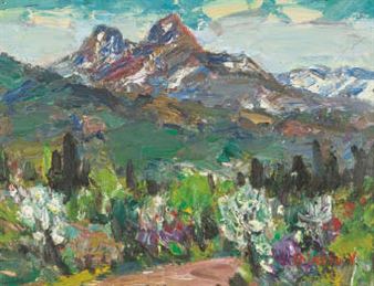 Distant view of Mt. Yatsugatake - Yamada Shigeto