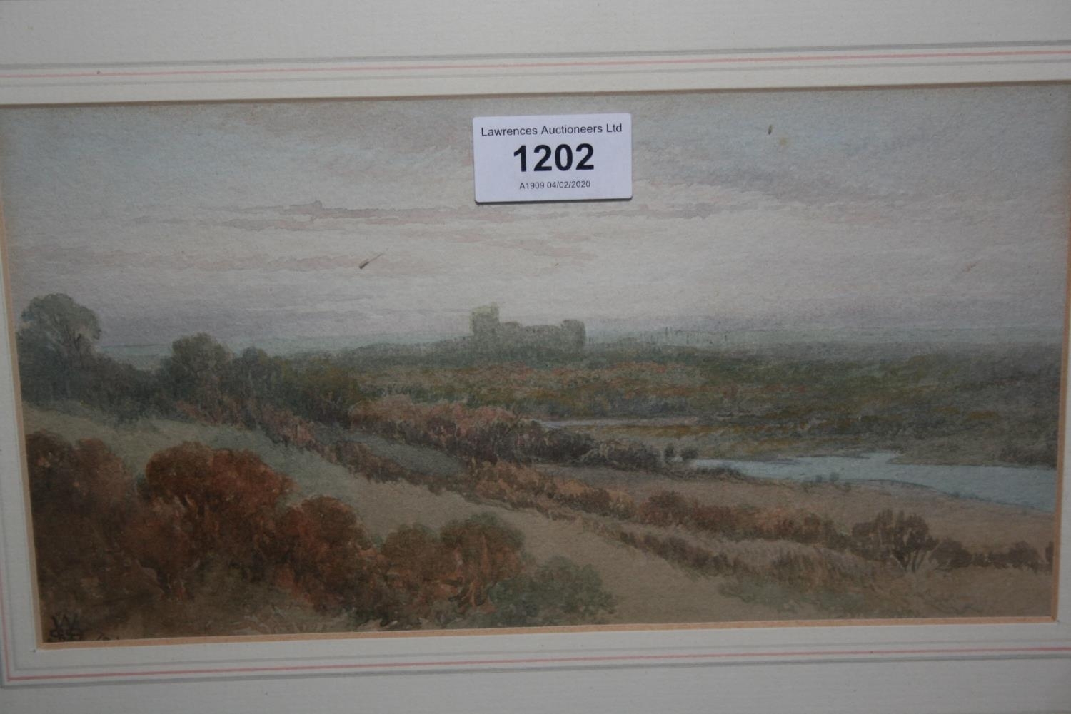Artwork by Sophy S. Warren, Windsor Castle from the Datchet Road, Made of watercolour