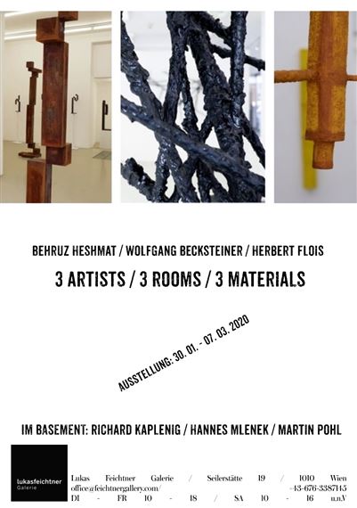 3 Artists/3 Rooms/3 Materials - Lukas Feichtner Gallery