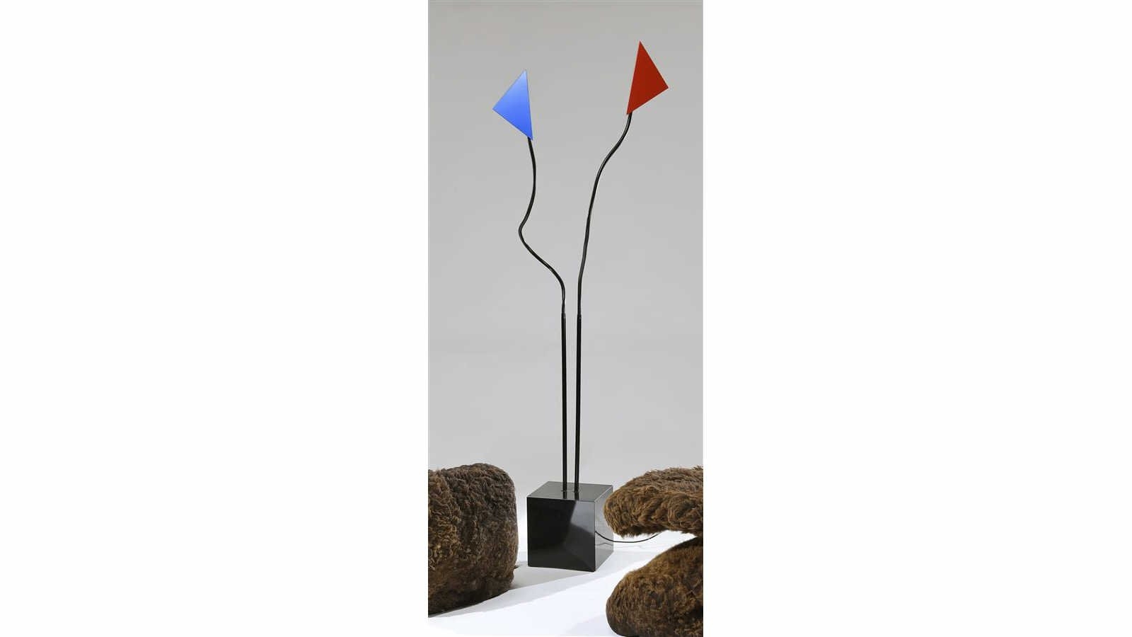 Artwork by Albert Lehe, "Hommage à Rietveld" Floor lamp, Made of metal