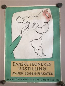 Exhibition Poster, Charlottenborg 1953 - Arne Ungermann