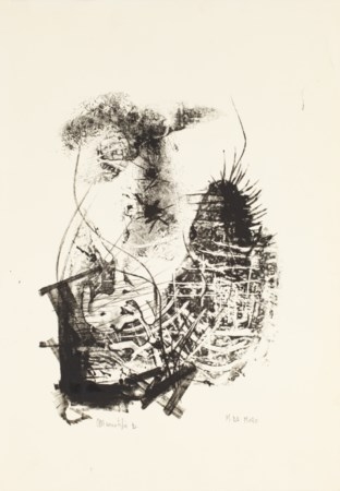 Artwork by Mario de Muro, Monotipia D., Made of Mixed technique and screen printing on cardboard