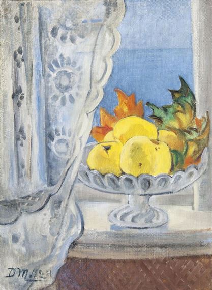 GLASS BOWL WITH FRUITS by Dorothea Maetzel-Johannsen, 1929