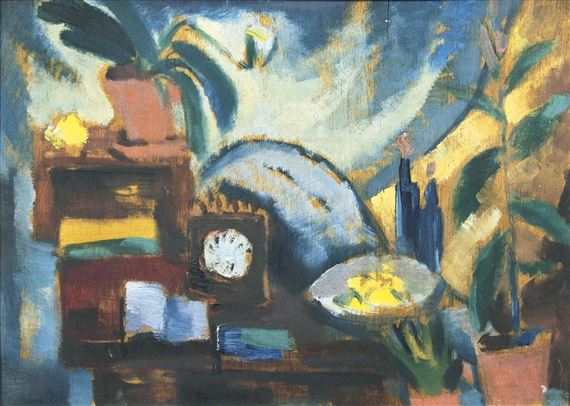 RUBBER PLANT AND QUINCES by Dorothea Maetzel-Johannsen, 1921