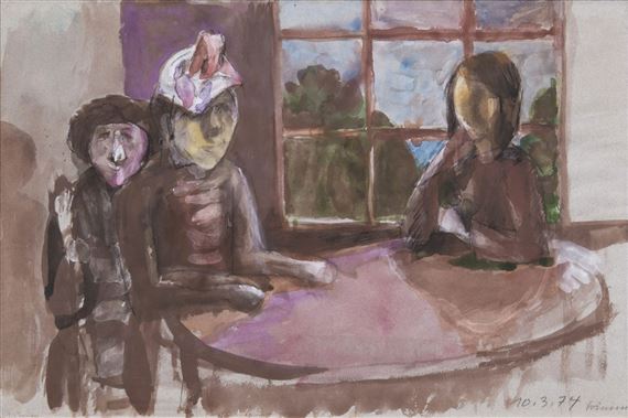 AT THE TABLE by Willem Grimm, 1974