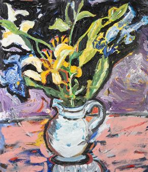 Still Life Flowers in a Jug - Bill E. Kinnarney