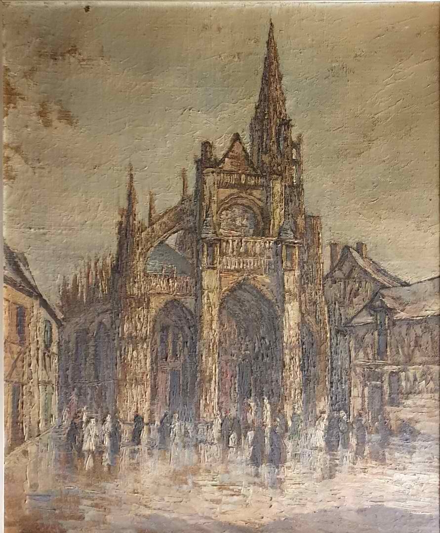Artwork by Fernand Laval, Église Notre Dame de Caudebec en Caux, Made of Oil on canvas