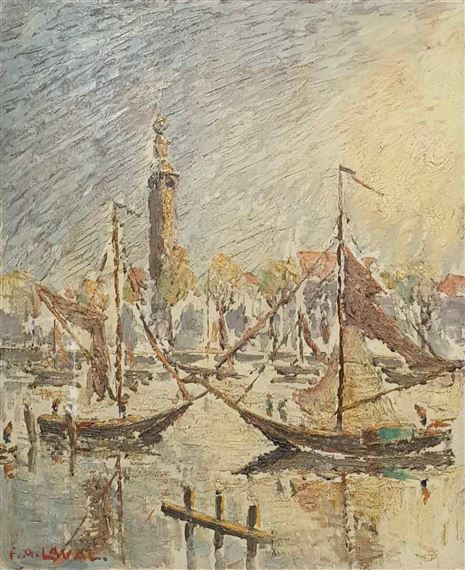 Le port de Veere, ile Walkerem, Hollande